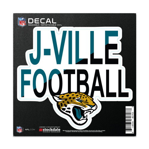 Jacksonville Jaguars Decal 6x6 All Surface Slogan