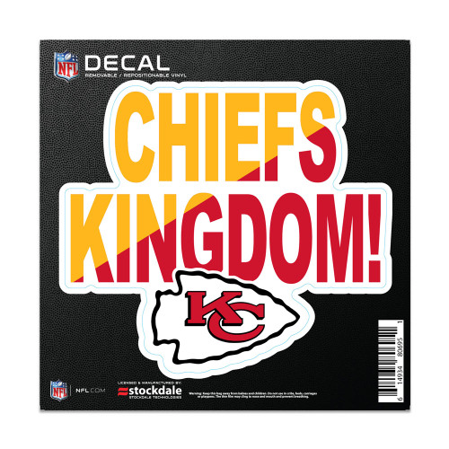 Kansas City Chiefs Decal 6x6 All Surface Slogan