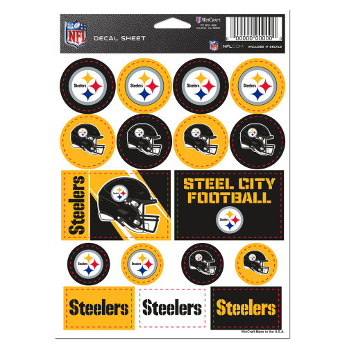 Pittsburgh Steelers Decal Sheet 5x7 Vinyl