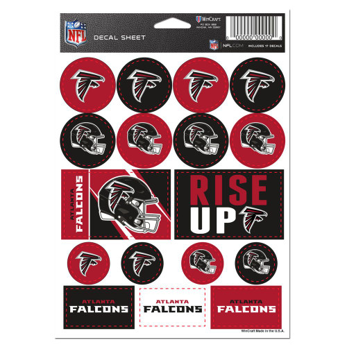 Atlanta Falcons Decal Sheet 5x7 Vinyl