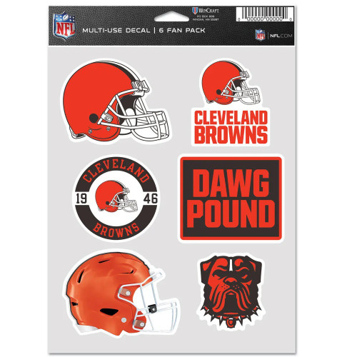 Cleveland Browns Decal Multi Use Fan 6 Pack Cleveland Browns Decal Multi Use Fan 6 Pack