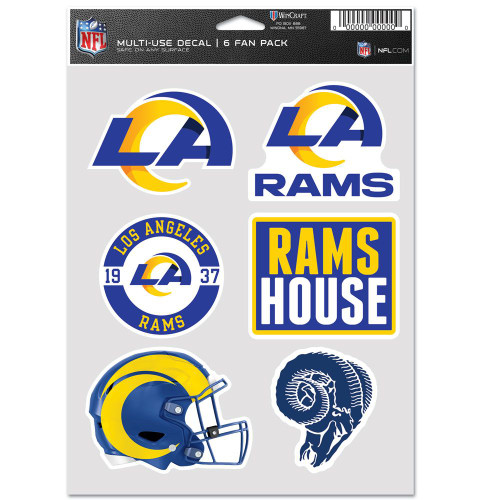 Los Angeles Rams Decal Multi Use Fan 6 Pack