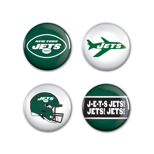 New York Jets Buttons 4 Pack New York Jets Buttons 4 Pack
