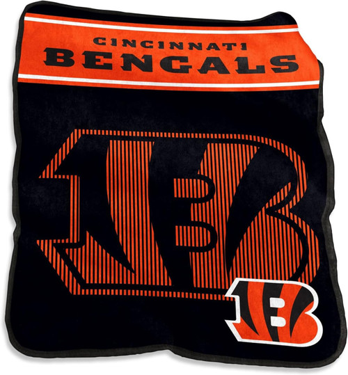 Cincinnati Bengals Blanket 60x80 Raschel Throw Cincinnati Bengals Blanket 60x80 Raschel Throw