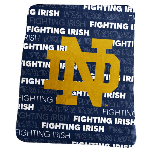 Notre Dame Fighting Irish Blanket 50x60 Fleece Classic Notre Dame Fighting Irish Blanket 50x60 Fleece Classic