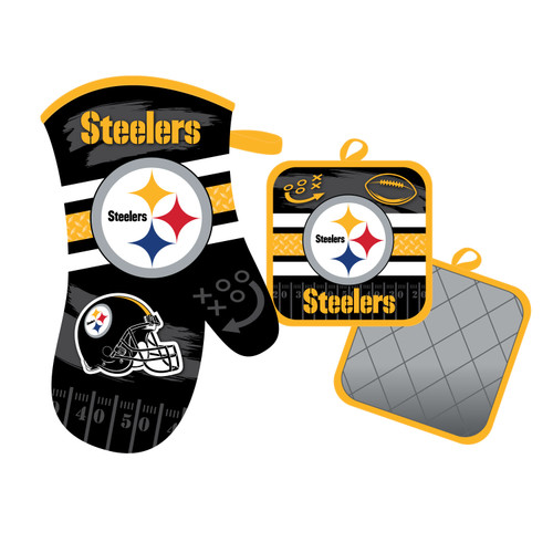 Pittsburgh Steelers Oven Mitt and Pot Holder Set Pittsburgh Steelers Oven Mitt and Pot Holder Set