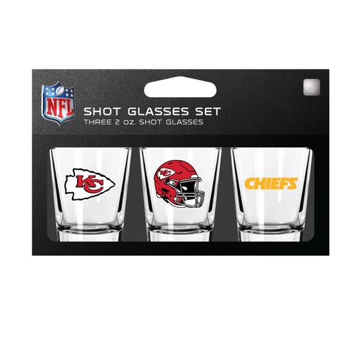 Kansas City Chiefs Shot Glass Set 3 Pack