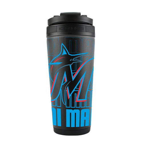 Miami Marlins Ice Shaker 26oz Stainless Steel Miami Marlins Ice Shaker 26oz Stainless Steel