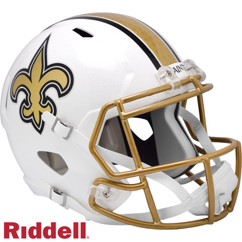 New Orleans Saints Helmet Riddell Replica Full Size Speed Style On-Field Alternate 2025
