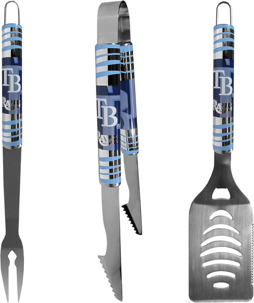 Tampa Bay Rays Utensil Set Grilling BBQ Stainless Steel 3 Piece
