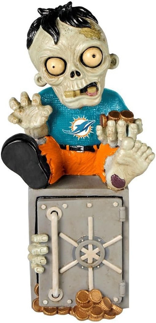 Miami Dolphins Zombie Figurine Bank Miami Dolphins Zombie Figurine Bank