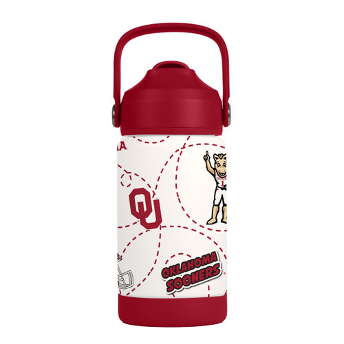 Oklahoma Sooners Kids Bottle 12oz Stainless Steel Mascot Oklahoma Sooners Kids Bottle 12oz Stainless Steel Mascot