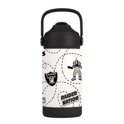 Las Vegas Raiders Kids Bottle 12oz Stainless Steel Mascot Las Vegas Raiders Kids Bottle 12oz Stainless Steel Mascot