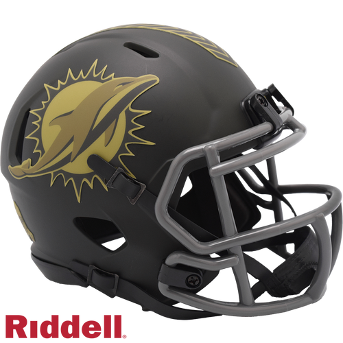 Miami Dolphins Helmet Riddell Replica Mini Speed Style Salute To Service 2025