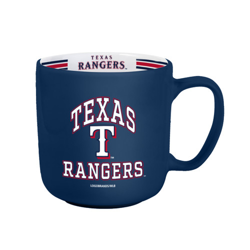 Texas Rangers Coffee Mug 15oz Stripe Design Texas Rangers Coffee Mug 15oz Stripe Design