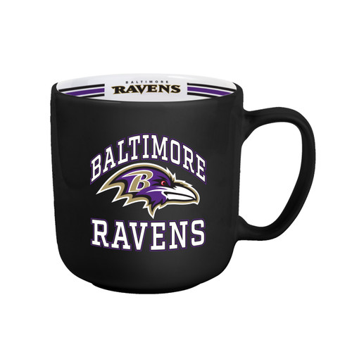 Baltimore Ravens Coffee Mug 15oz Stripe Design Baltimore Ravens Coffee Mug 15oz Stripe Design