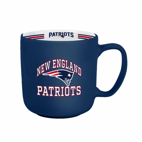 New England Patriots Coffee Mug 15oz Stripe Design New England Patriots Coffee Mug 15oz Stripe Design