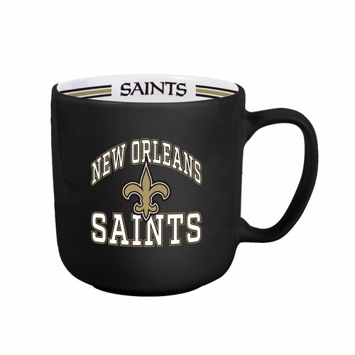 New Orleans Saints Coffee Mug 15oz Stripe Design New Orleans Saints Coffee Mug 15oz Stripe Design