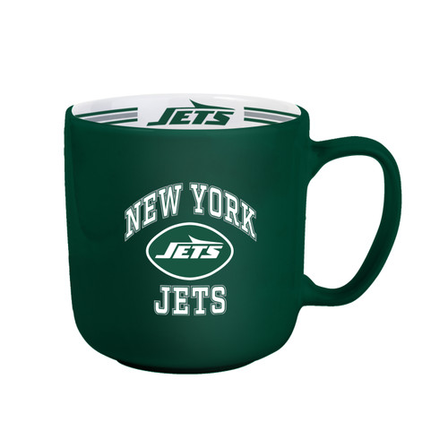 New York Jets Coffee Mug 15oz Stripe Design New York Jets Coffee Mug 15oz Stripe Design