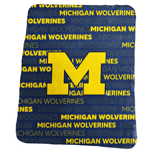 Michigan Wolverines Blanket 50x60 Fleece Classic Michigan Wolverines Blanket 50x60 Fleece Classic
