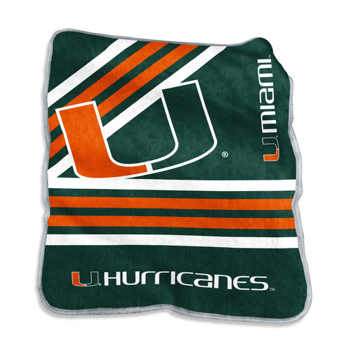 Miami Hurricanes Blanket 50x60 Raschel Throw Miami Hurricanes Blanket 50x60 Raschel Throw