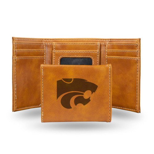 Kansas State Wildcats Wallet Trifold Laser Engraved Kansas State Wildcats Wallet Trifold Laser Engraved