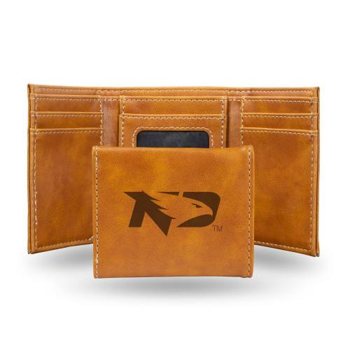 North Dakota Fighting Hawks Wallet Trifold Laser Engraved