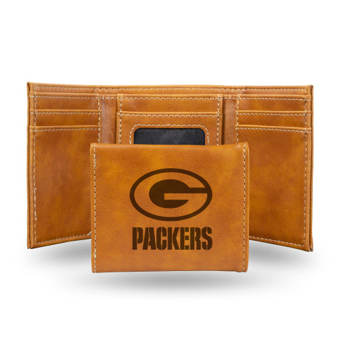 Green Bay Packers Wallet Trifold Laser Engraved Green Bay Packers Wallet Trifold Laser Engraved