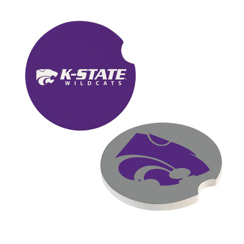 Kansas State Wildcats Car Coaster Set 2 Pack