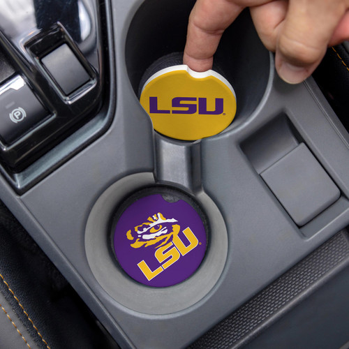 LSU Tigers Car Coaster Set 2 Pack