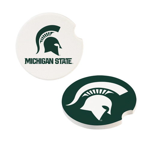 Michigan State Spartans Car Coaster Set 2 Pack