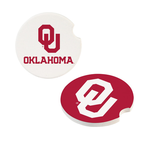 Oklahoma Sooners Car Coaster Set 2 Pack