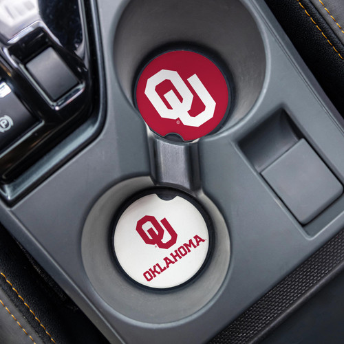 Oklahoma Sooners Car Coaster Set 2 Pack