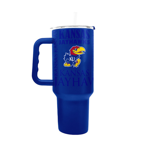 Kansas Jayhawks Tumbler 40oz Powder Coat Replay Kansas Jayhawks Tumbler 40oz Powder Coat Replay