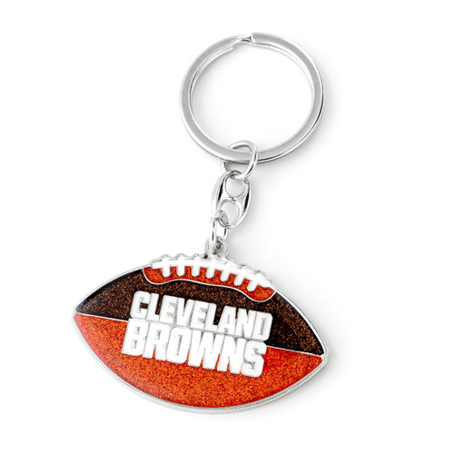 Cleveland Browns Keychain Football Glitter Cleveland Browns Keychain Football Glitter