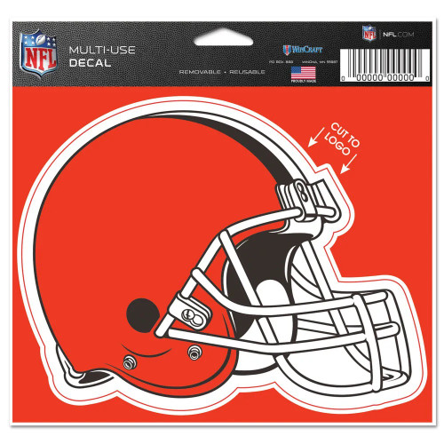 Cleveland Browns Decal 4.5x5.75 Perfect Cut Color Cut to Logo