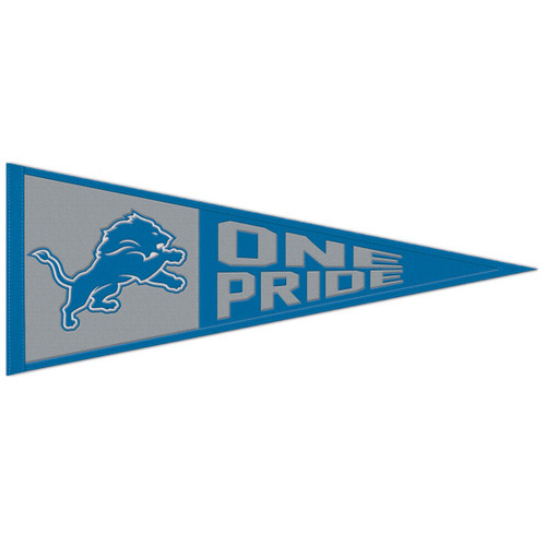 Detroit Lions Pennant Wool 13x32 Slogan