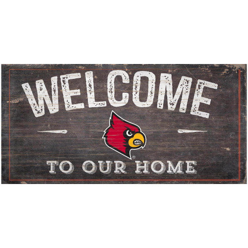 Louisville Cardinals Sign Wood 6x12 Welcome To Our Home Design