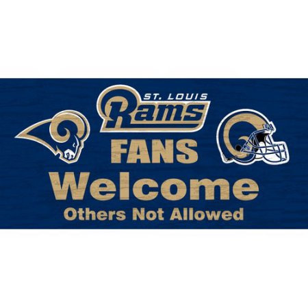 St. Louis Rams Sign Wood 12x6 Fans Welcome