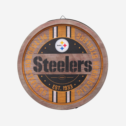 Pittsburgh Steelers Sign Wood Barrel Design