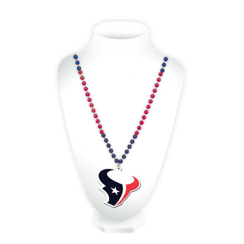 Houston Texans Beads with Medallion Mardi Gras Style