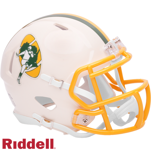 Green Bay Packers Helmet Riddell Replica Mini Speed Style Retro Collection