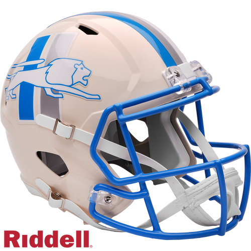 Detroit Lions Helmet Riddell Replica Full Size Speed Style Retro Collection