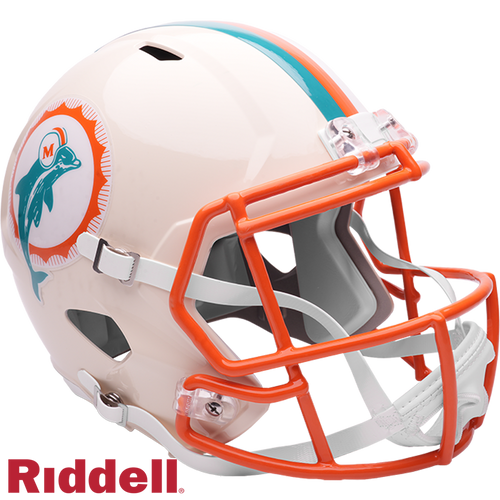 Miami Dolphins Helmet Riddell Replica Full Size Speed Style Retro Collection