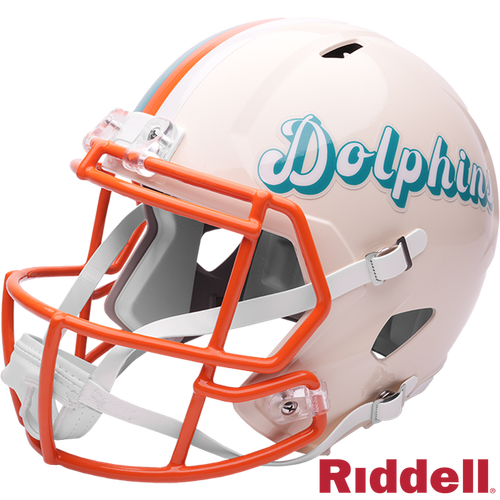 Miami Dolphins Helmet Riddell Replica Full Size Speed Style Retro Collection