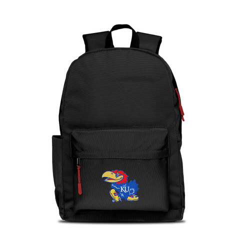 Kansas Jayhawks Backpack Campus Laptop Black With Red