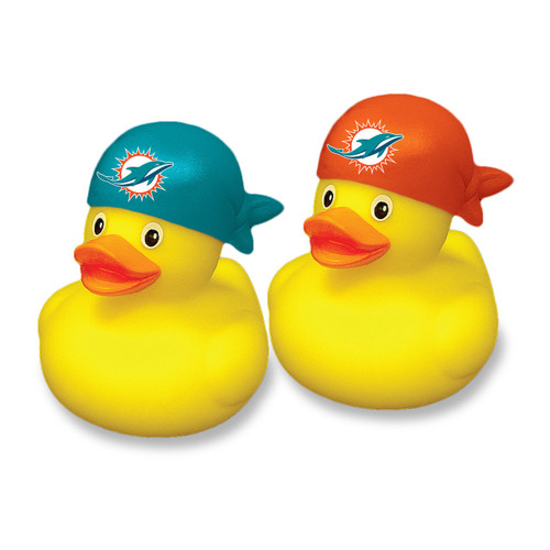 Miami Dolphins Rubber Duck 2 Pack Set
