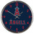 Los Angeles Angels Clock Round Wall Style Chrome