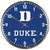 Duke Blue Devils Clock Round Wall Style Chrome Special Order