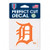 Detroit Tigers Decal 4x4 Perfect Cut Orange